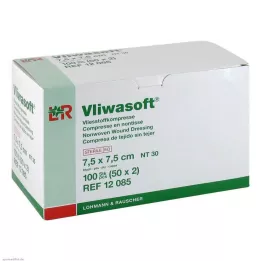 VLIWASOFT Fleecekompresser 7,5x7,5 cm sterile 6 l., 50X2 stk