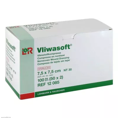 VLIWASOFT Fleecekompresser 7,5x7,5 cm sterile 6 l., 50X2 stk