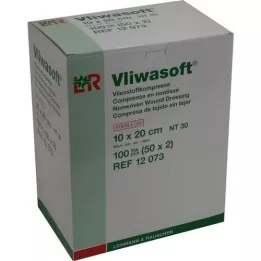 VLIWASOFT Ikke-vevde kompresser 10x20 cm sterile 6 l., 50X2 stk