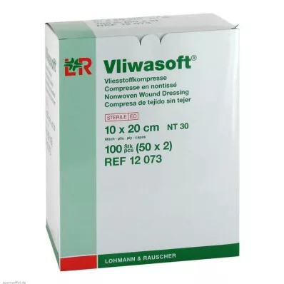 VLIWASOFT Ikke-vevde kompresser 10x20 cm sterile 6 l., 50X2 stk