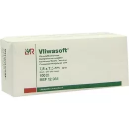 VLIWASOFT Ikke-vevde kompresser 7,5x7,5 cm usterile 6 l., 100 stk