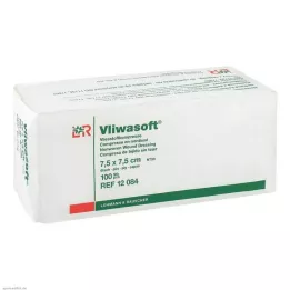 VLIWASOFT Ikke-vevde kompresser 7,5x7,5 cm usterile 6 l., 100 stk