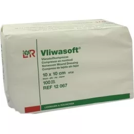 VLIWASOFT Ikke-vevde kompresser 10x10 cm, usterile, 6 l., 100 stk