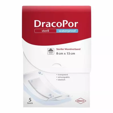 DracoPor vanntett sårbandasje 8x15 cm steril, 5 stk DracoPor vanntett sårbandasje 8x15 cm steril, 5 stk