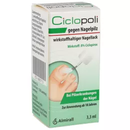 CICLOPOLI mot neglesopp aktiv ingrediens neglelakk, 3,3 ml