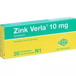 ZINK VERLA 10 mg filmdrasjerte tabletter, 20 stk