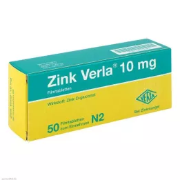 Zink Verla® 10 mg filmdrasjerte tabletter, 50 stk
