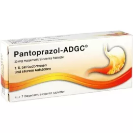 PANTOPRAZOL ADGC 20 mg enterotabletter, 7 stk