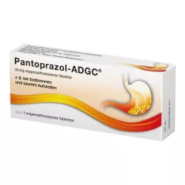 PANTOPRAZOL ADGC 20 mg enterotabletter, 7 stk