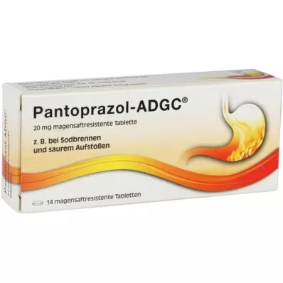 PANTOPRAZOL ADGC 20 mg enterotabletter, 14 stk