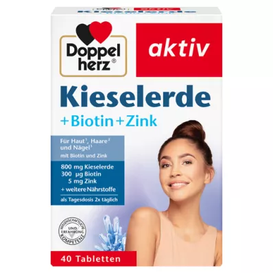DOPPELHERZ Silika+biotin+sinktabletter, 40 stk DOPPELHERZ Silika+biotin+sinktabletter, 40 stk