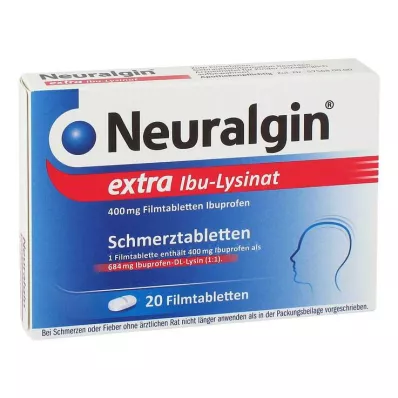 NEURALGIN ekstra Ibu lysinat filmdrasjerte tabletter, 20 stk
