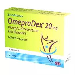 OMEPRADEX 20 mg enterokapslede harde kapsler, 14 stk