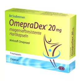 OMEPRADEX 20 mg enterokapslede harde kapsler, 7 stk
