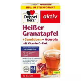 DOPPELHERZ hot granateple+havtorn+acerola, 10 stk