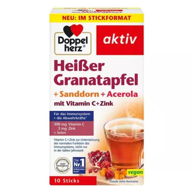 DOPPELHERZ hot granateple+havtorn+acerola, 10 stk DOPPELHERZ hot granateple+havtorn+acerola, 10 stk