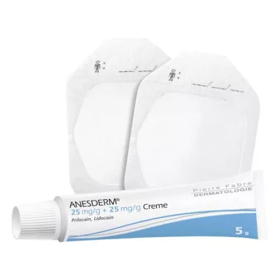 ANESDERM 25 mg/g + 25 mg/g krem + plaster, 5 g
