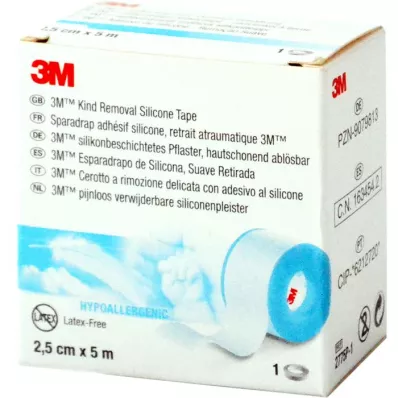 3M silikonbelagt gips 2,5 cmx5 m rull, 1 stk