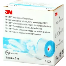 3M silikonbelagt gips 2,5 cmx5 m rull, 1 stk