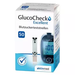 GLUCOCHECK Utmerkede teststrimler, 50 stk