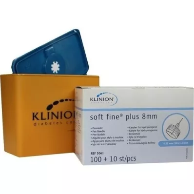 KLINION Soft fine plus pennenåler 0,25x8 mm 31 G, 110 stk
