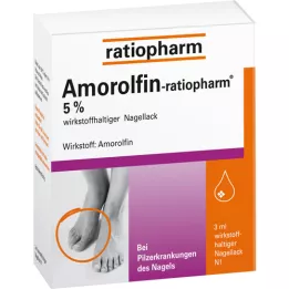 AMOROLFIN-ratiopharm 5 % aktiv ingrediens neglelakk, 3 ml