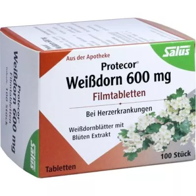 PROTECOR Hagtorn 600 mg filmdrasjerte tabletter, 100 kapsler