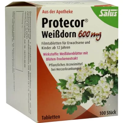 Protecor hagtorn 600 mg filmdrasjerte tabletter, 100 stk Protecor hagtorn 600 mg filmdrasjerte tabletter, 100 stk