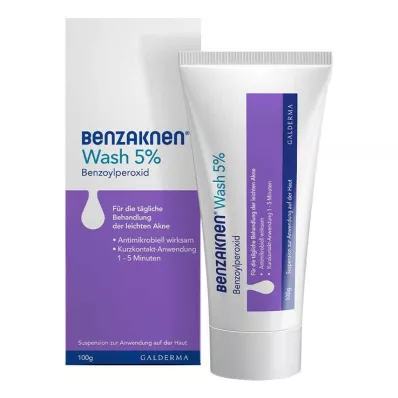 Benzaknen® Wash 5 % suspensjon for uren hud og mild akne, 100 g Benzaknen® Wash 5 % suspensjon for uren hud og mild akne, 100 g