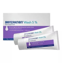 BENZAKNEN Vask 5 % suspensjon, 2X100 g