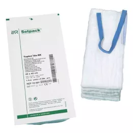 BAUCHTUCH lite 40x40 cm 4-lags steril blå RK, 14X2 stk