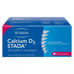 CALCIUM D3 STADA 600 mg/400 IE Tyggetabletter, 120 stk