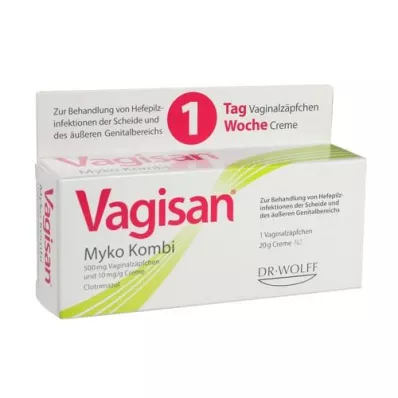 VAGISAN Myko Kombi 1-dagers behandling, 1 P