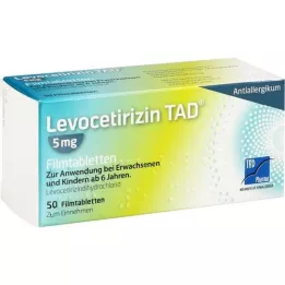 LEVOCETIRIZIN TAD 5 mg filmdrasjerte tabletter, 50 stk