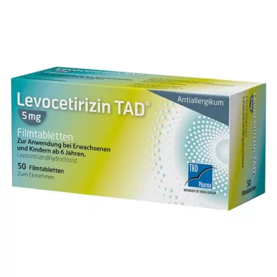 Levocetirizin TAD® 5 mg filmdrasjerte tabletter, 50 stk Levocetirizin TAD® 5 mg filmdrasjerte tabletter, 50 stk