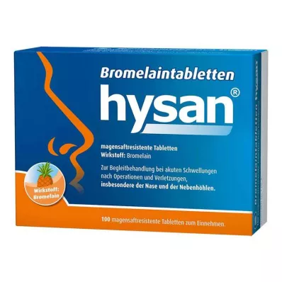 BROMELAIN TABLETTEN hysan enterotabletter, 100 stk BROMELAIN TABLETTEN hysan enterotabletter, 100 stk