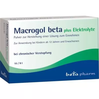 MACROGOL beta pluss elektrolytter Plv.z.H.e.L.z.Einn. 10 stk