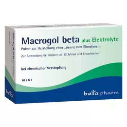 Macrogol beta pluss elektrolyttpulver, 10 stk