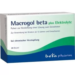 MACROGOL beta pluss elektrolytter Plv.z.H.e.L.z.Einn., 20 stk