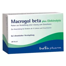 MACROGOL beta pluss elektrolytter Plv.z.H.e.L.z.Einn., 20 stk