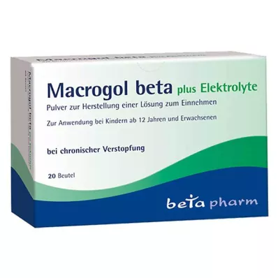MACROGOL beta pluss elektrolytter Plv.z.H.e.L.z.Einn., 20 stk