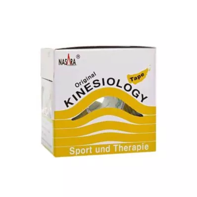 Nasara Kinesio Tape 5 cm x 5 m gul inkl. dispenserboks, 1 stk Nasara Kinesio Tape 5 cm x 5 m gul inkl. dispenserboks, 1 stk