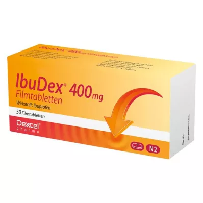 IBUDEX 400 mg filmdrasjerte tabletter, 50 stk IBUDEX 400 mg filmdrasjerte tabletter, 50 stk