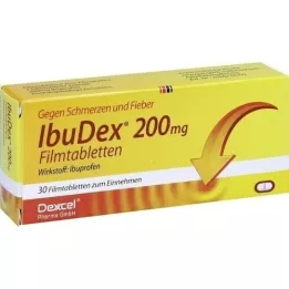 IBUDEX 200 mg filmdrasjerte tabletter, 30 stk