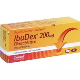 IBUDEX 200 mg filmdrasjerte tabletter, 50 stk