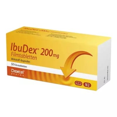 IBUDEX 200 mg filmdrasjerte tabletter, 50 stk IBUDEX 200 mg filmdrasjerte tabletter, 50 stk