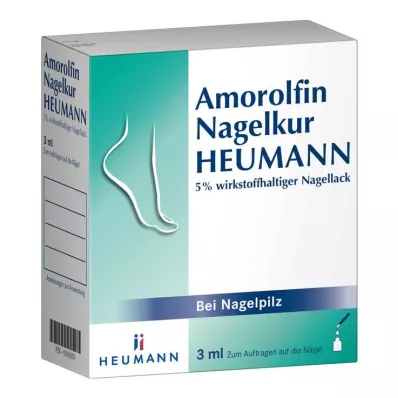 Amorolfine neglebehandling HEUMANN 5 % aktiv neglelakk, 3 ml Amorolfine neglebehandling HEUMANN 5 % aktiv neglelakk, 3 ml
