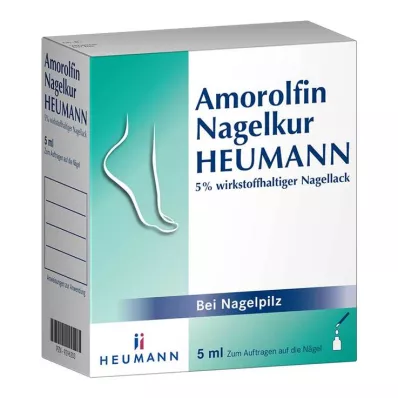 Amorolfine neglebehandling HEUMANN 5 % aktiv neglelakk, 5 ml Amorolfine neglebehandling HEUMANN 5 % aktiv neglelakk, 5 ml