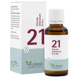 Biokjemi Pflueger 21 Zincum chloratum D 6 dråper, 30 ml