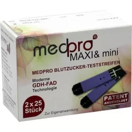 MEDPRO Maxi &amp; mini blodsukkerstrimler, 2X25 stk